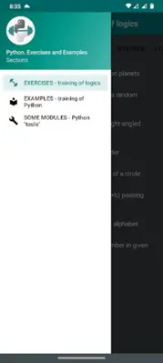 Python. Exercises and examples android App screenshot 7